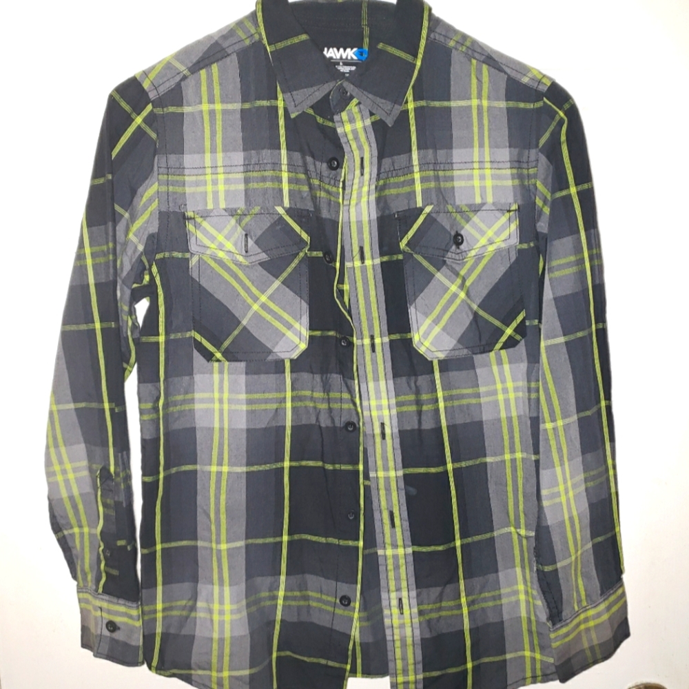 Boys Tony hawk long sleeve button down